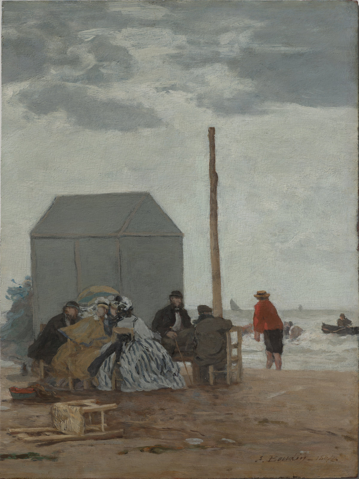 Eugène Boudin, The Beach at Deauville, 1864