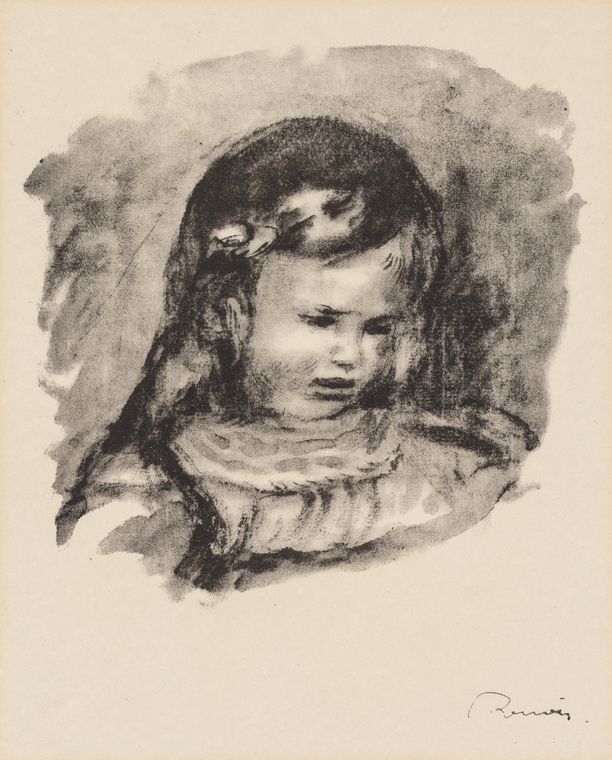 Claude Renoir, the Head Lowered (Claude Renoir, la tête baissée) by Pierre-Auguste Renoir