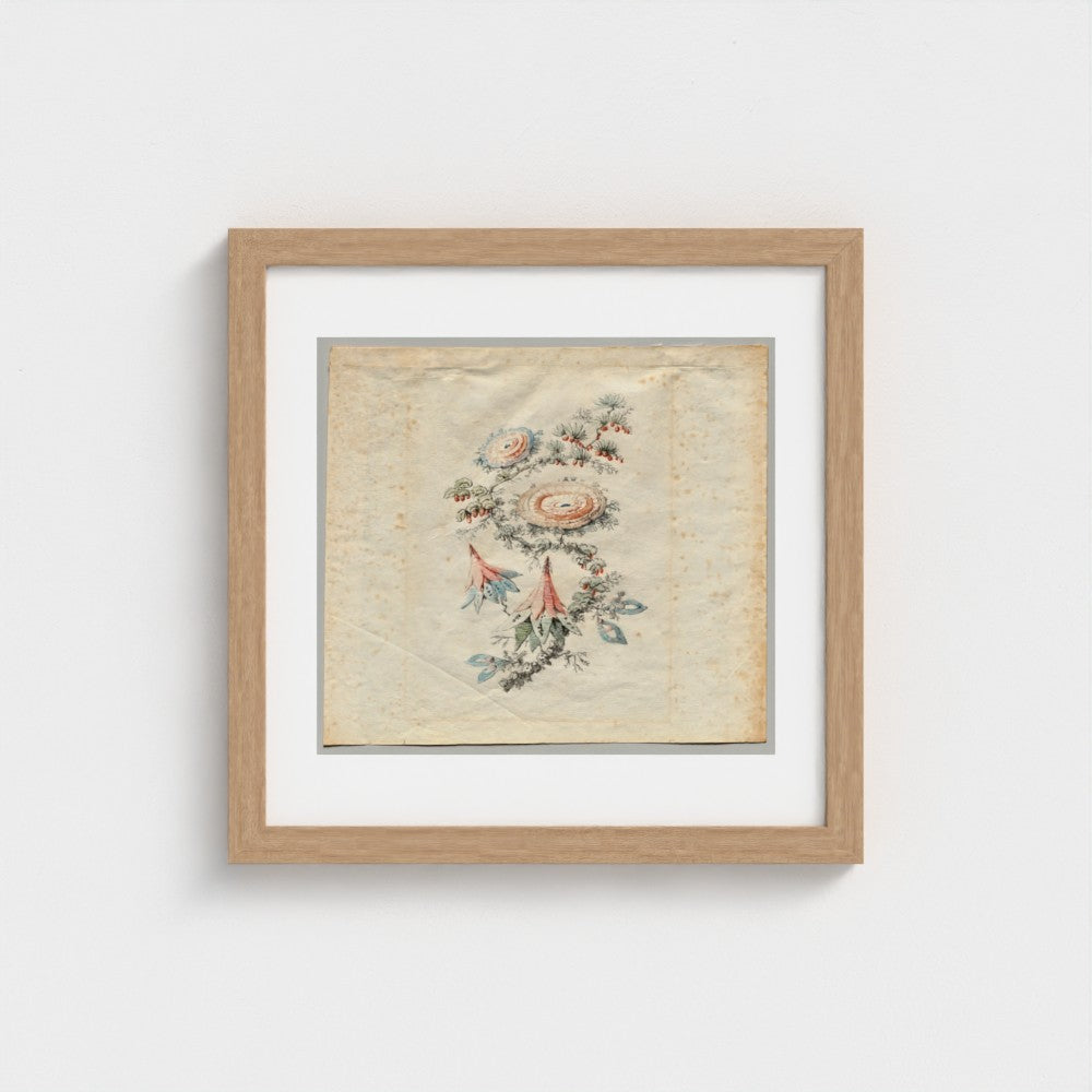 Flower Embroidery Design for Silk Manufactory of Lyon — Jean Baptiste Pillement