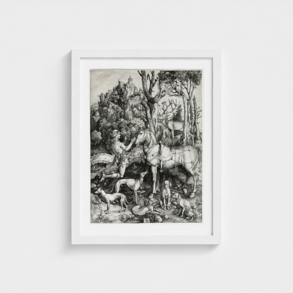 Albrecht Dürer, Saint Eustace, Palatine Editions white frame