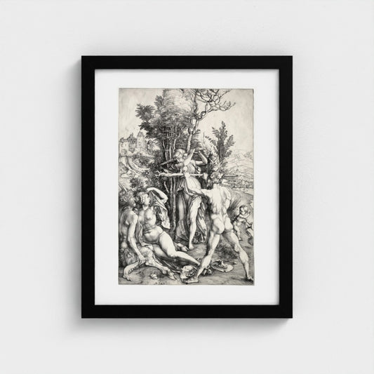 Albrecht Dürer, Hercules at the Crossroad — black frame, 28 × 35.5 cm