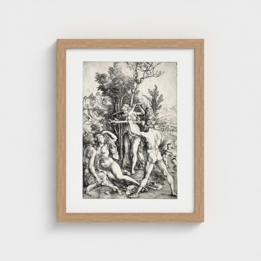 Albrecht Dürer, Hercules at the Crossroad — natural frame, 28 × 35.5 cm