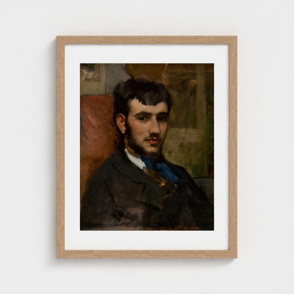 Frédéric Bazille, Portrait of Renoir, natural frame