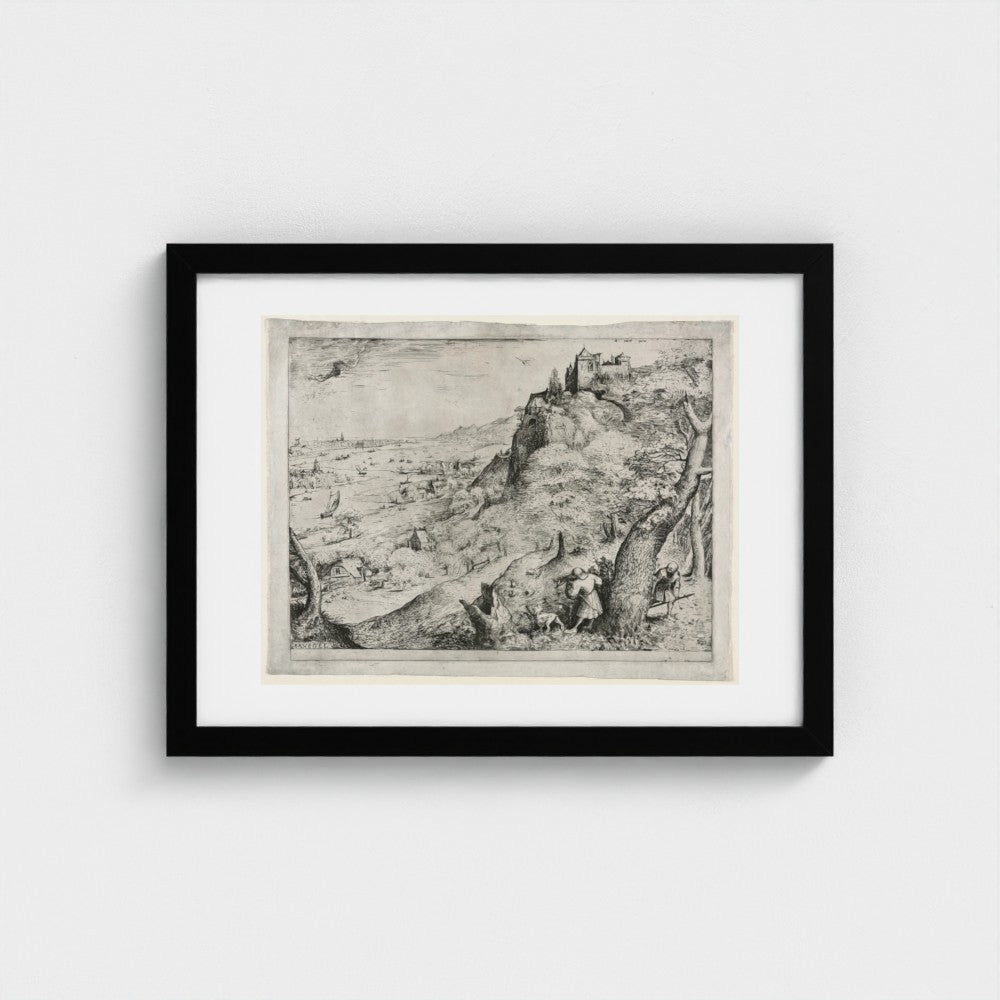 Pieter Bruegel, The Rabbit Hunt, black frame