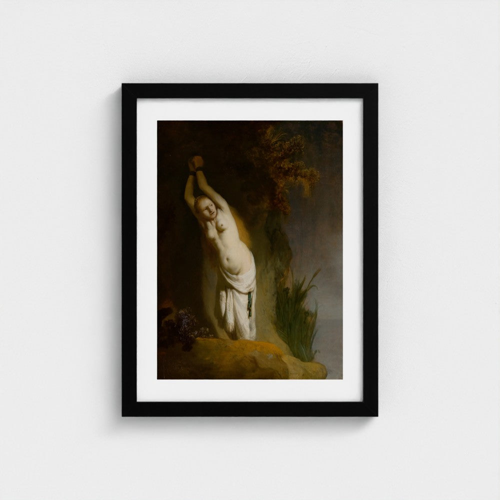 Rembrandt, Andromeda in black frame