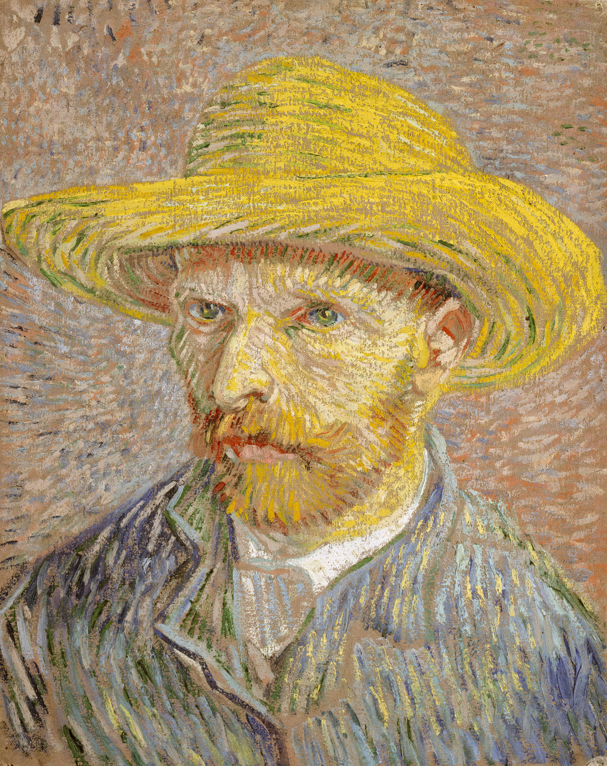 Vincent van Gogh, Self-Portrait with a Straw Hat, 1887