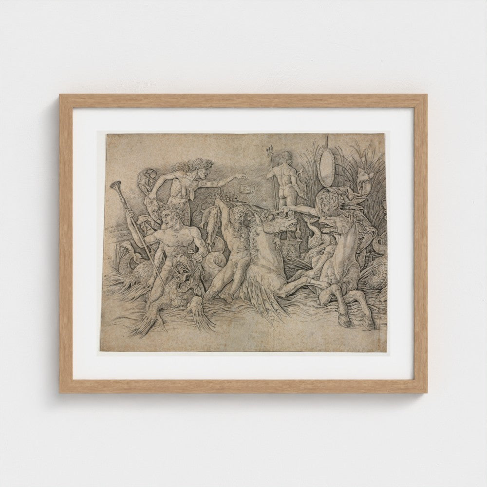 Battle of the Sea Gods - left portion — Natural frame
