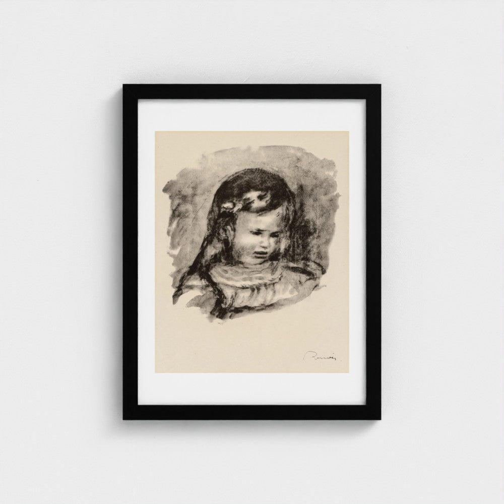 Claude Renoir, the Head Lowered (Claude Renoir, la tête baissée) — Black frame