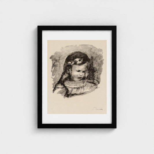 Claude Renoir, the Head Lowered (Claude Renoir, la tête baissée) — Black frame