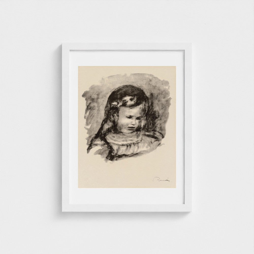 Claude Renoir, the Head Lowered (Claude Renoir, la tête baissée) — White frame