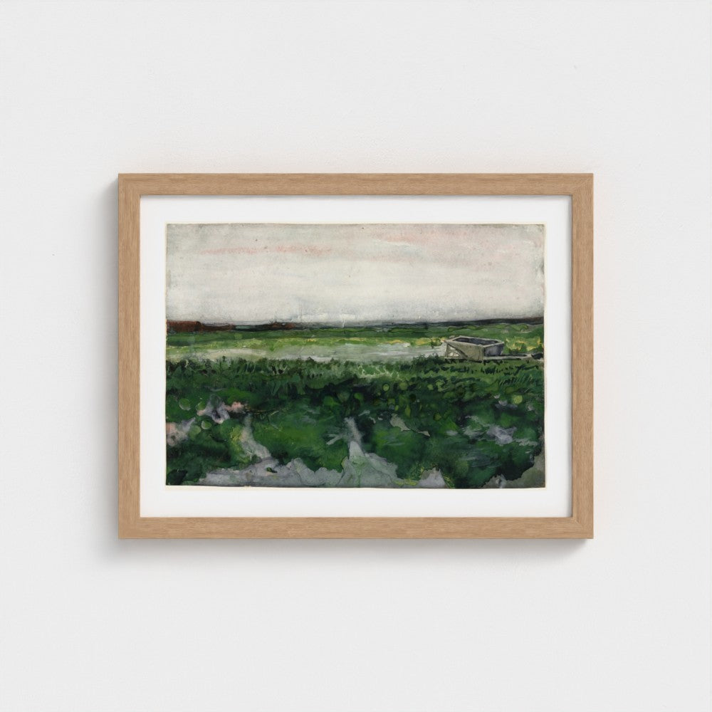 Landscape with Wheelbarrow — Natural frame