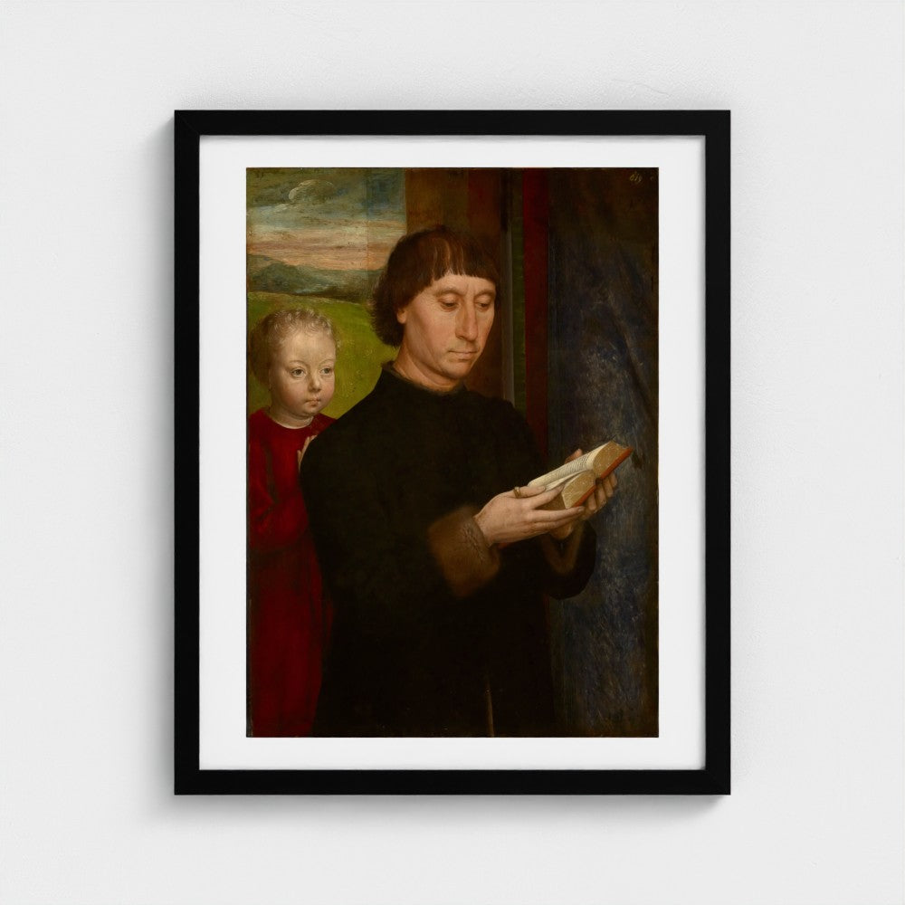 Portrait of a Man Reading — Black frame