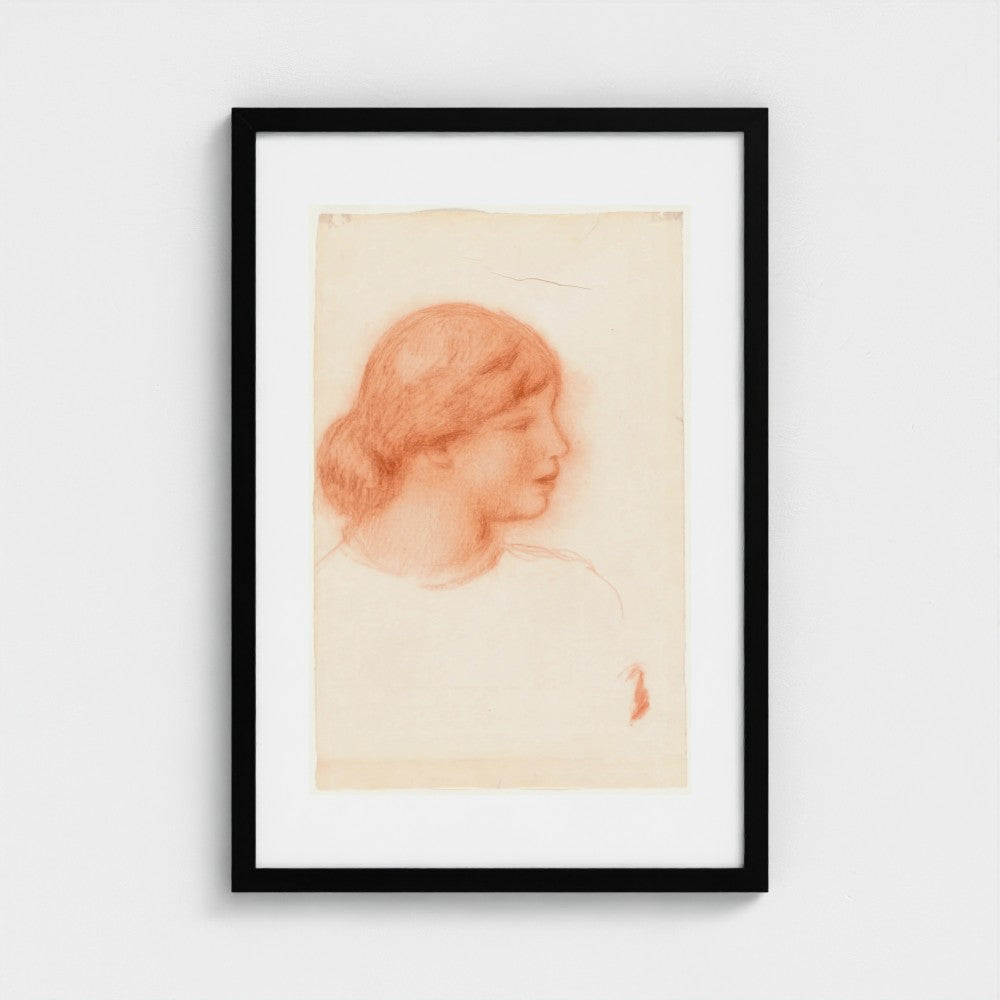 Profile of a Young Woman — Black frame