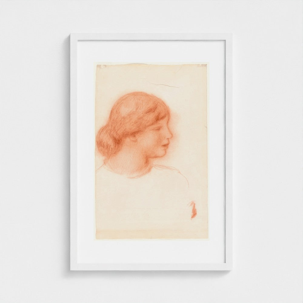 Profile of a Young Woman — White frame