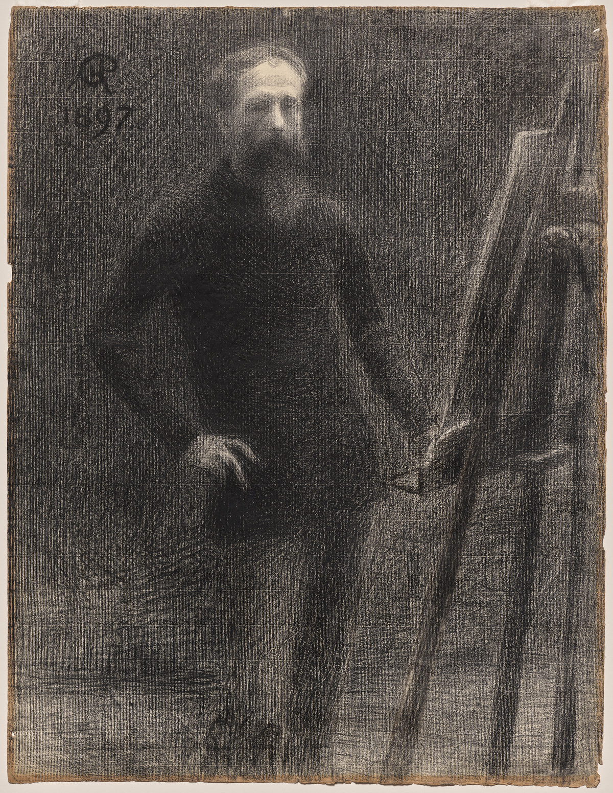 Self-Portrait at Easel by Hippolyte Petitjean