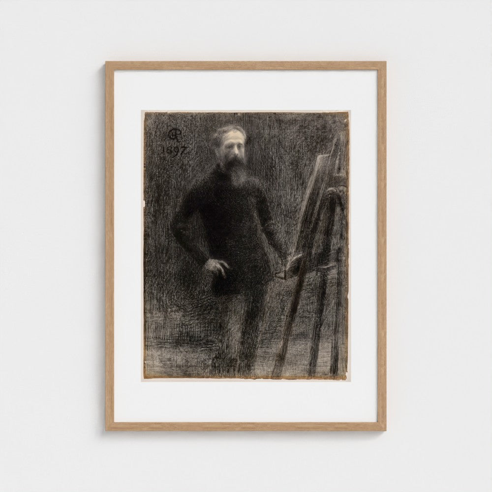 Self-Portrait at Easel — Natural frame