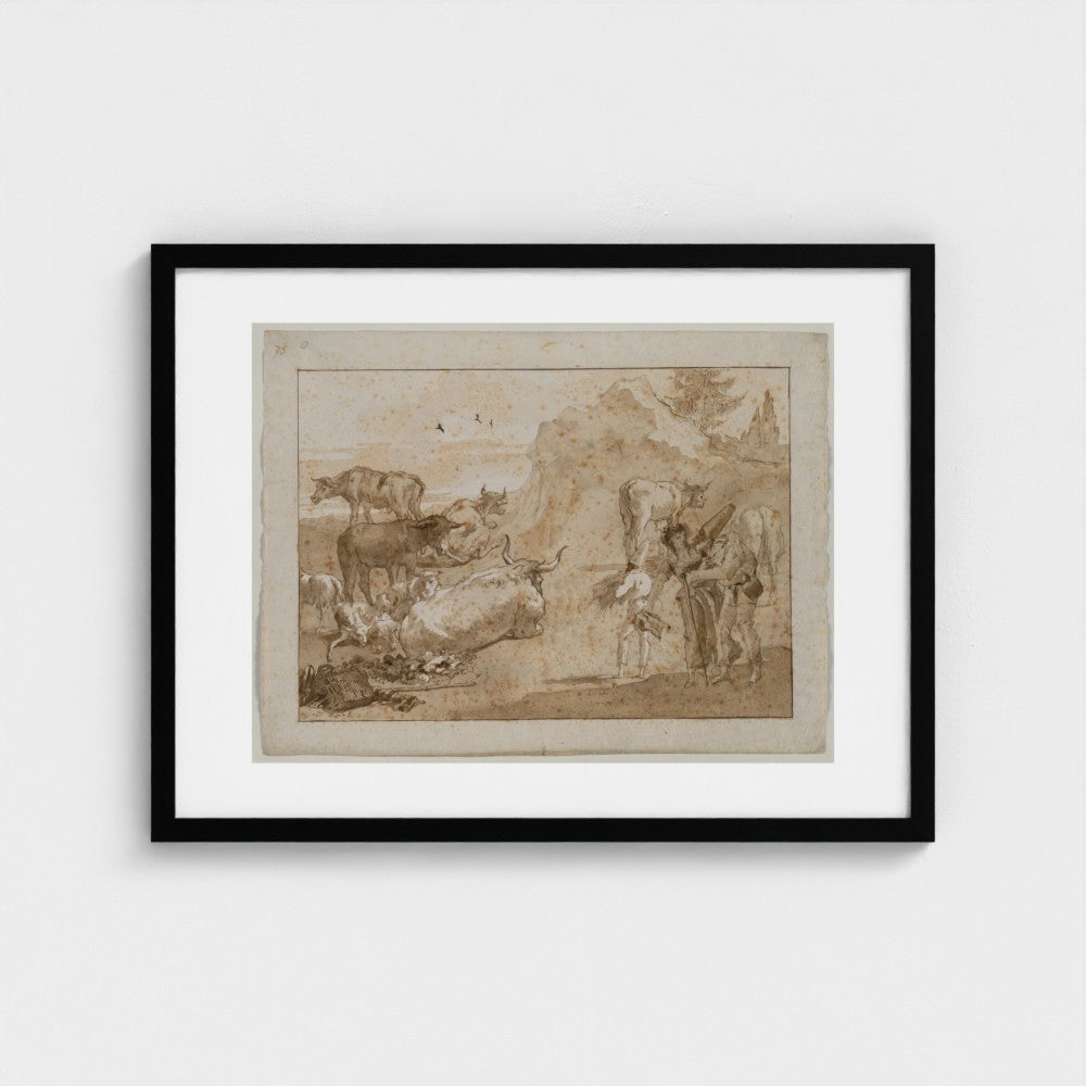 Sheep and Cows — Black frame