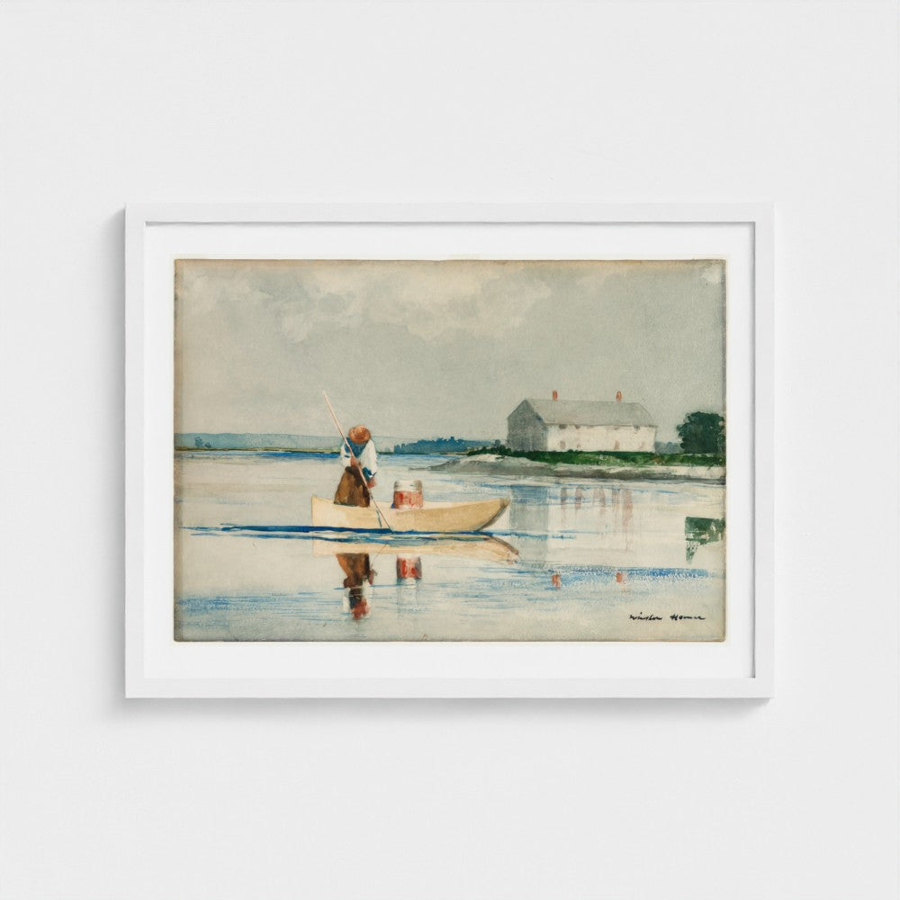 Spearing Eels — White frame