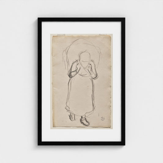 Study for "Seaweed Gatherers, Yport" — Black frame