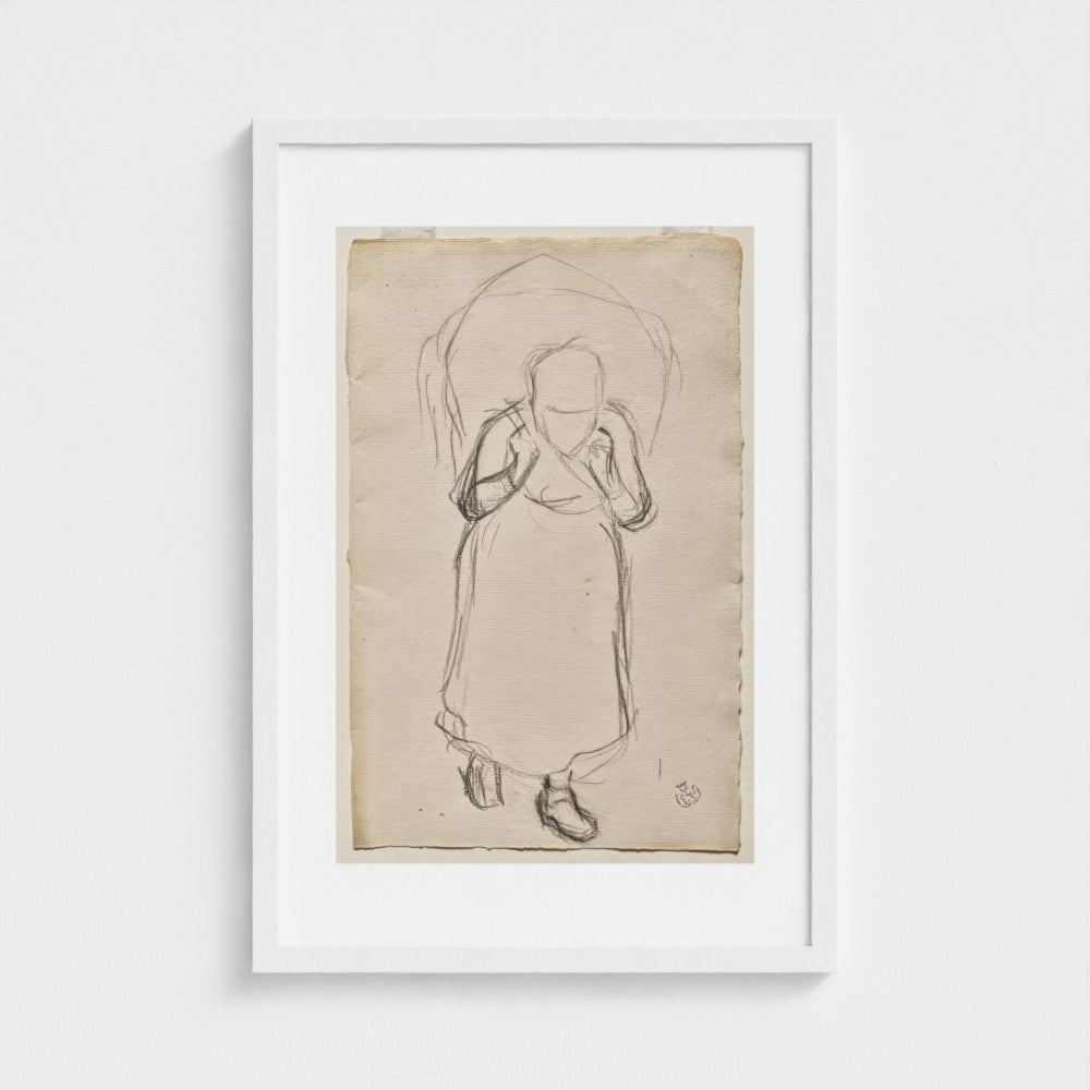 Study for "Seaweed Gatherers, Yport" — White frame
