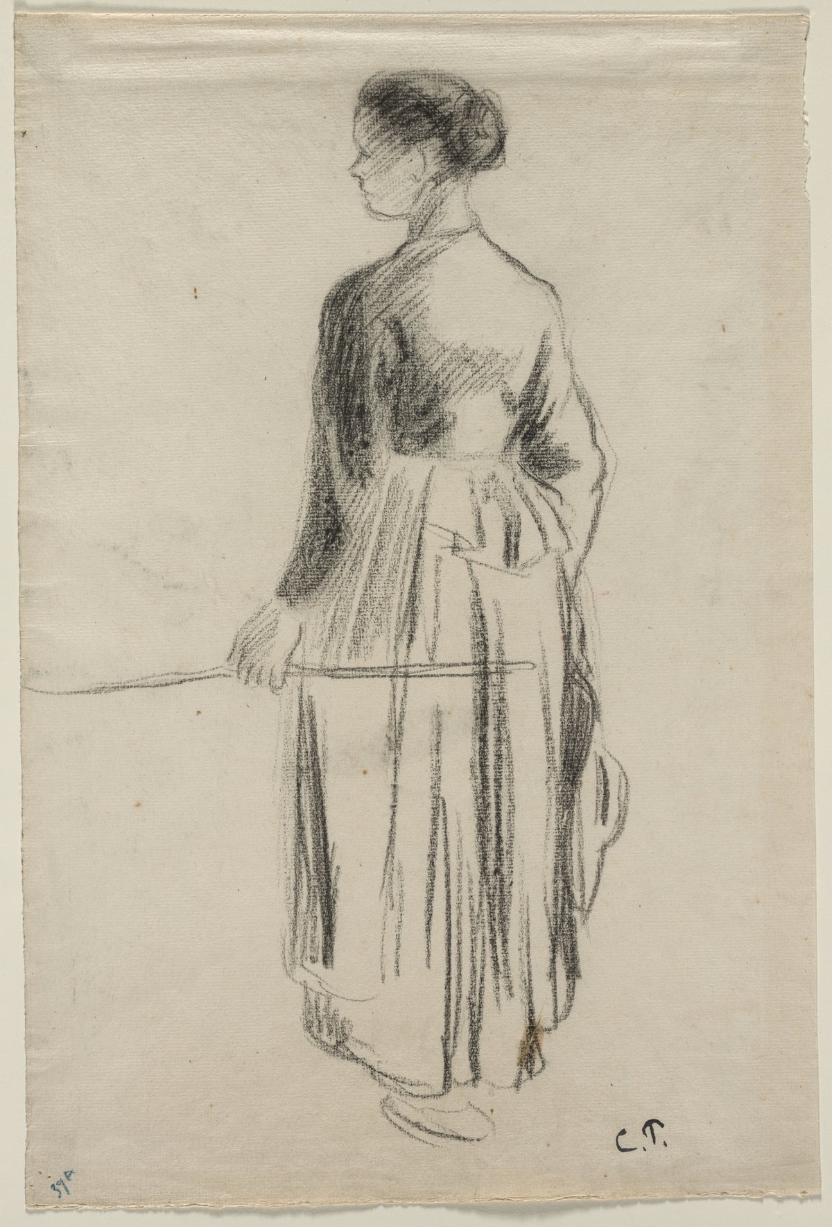 The Cowherdess, Eragny by Camille Pissarro