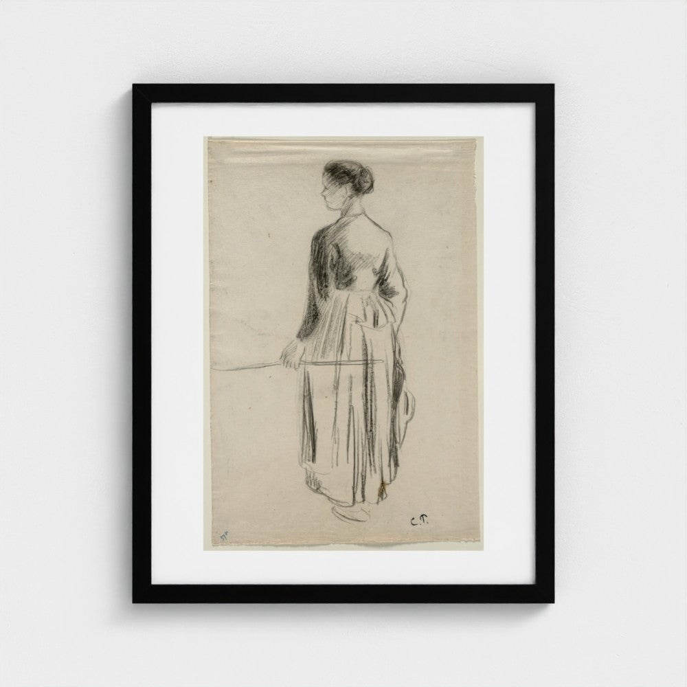 The Cowherdess, Eragny — Black frame