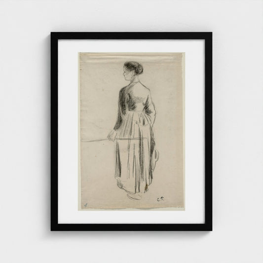 The Cowherdess, Eragny — Black frame