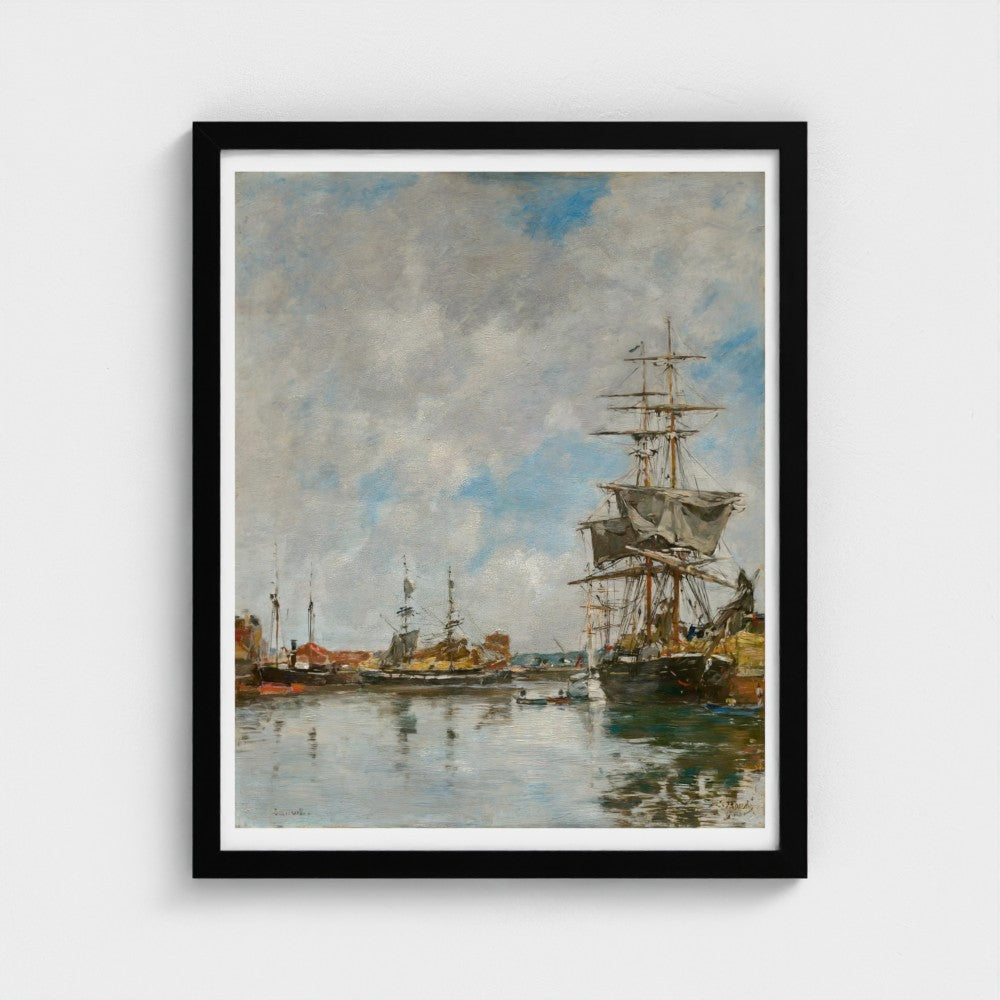 The Dock of Deauville — Black frame