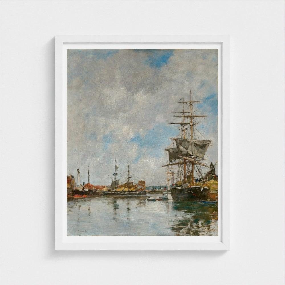 The Dock of Deauville — White frame