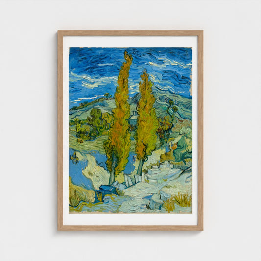 Two Poplars in the Alpilles near Saint-Rémy — Natural frame