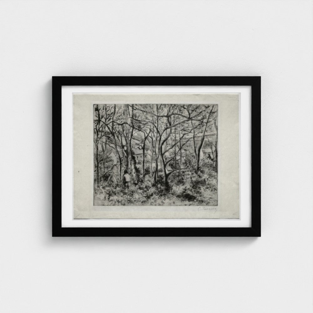 Wooded Landscape at L'Hermitage, Pontoise — Black frame