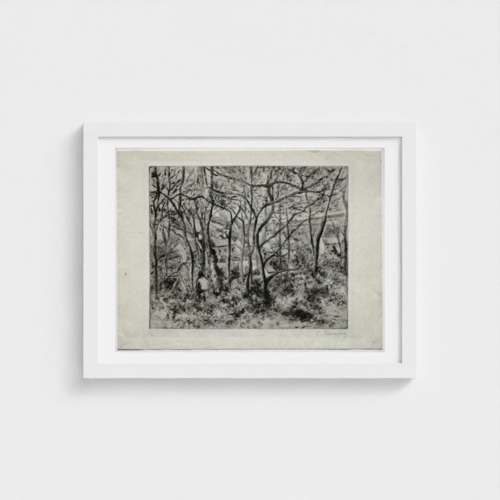 Wooded Landscape at L'Hermitage, Pontoise — White frame